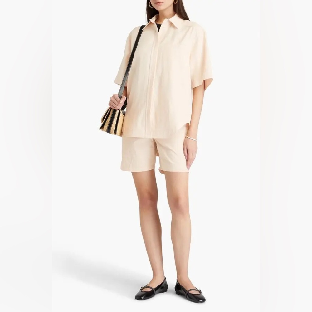 Loulou Studio Moheli Twill Shirt Blush Color Small